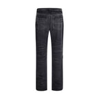 Black Cotton Straight-Leg Jeans