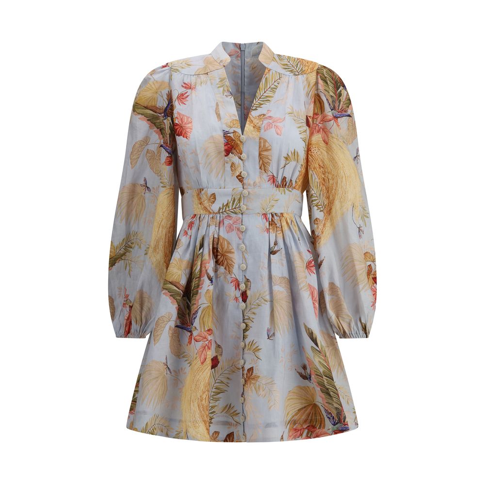 Multicolor Linen Casual Dress