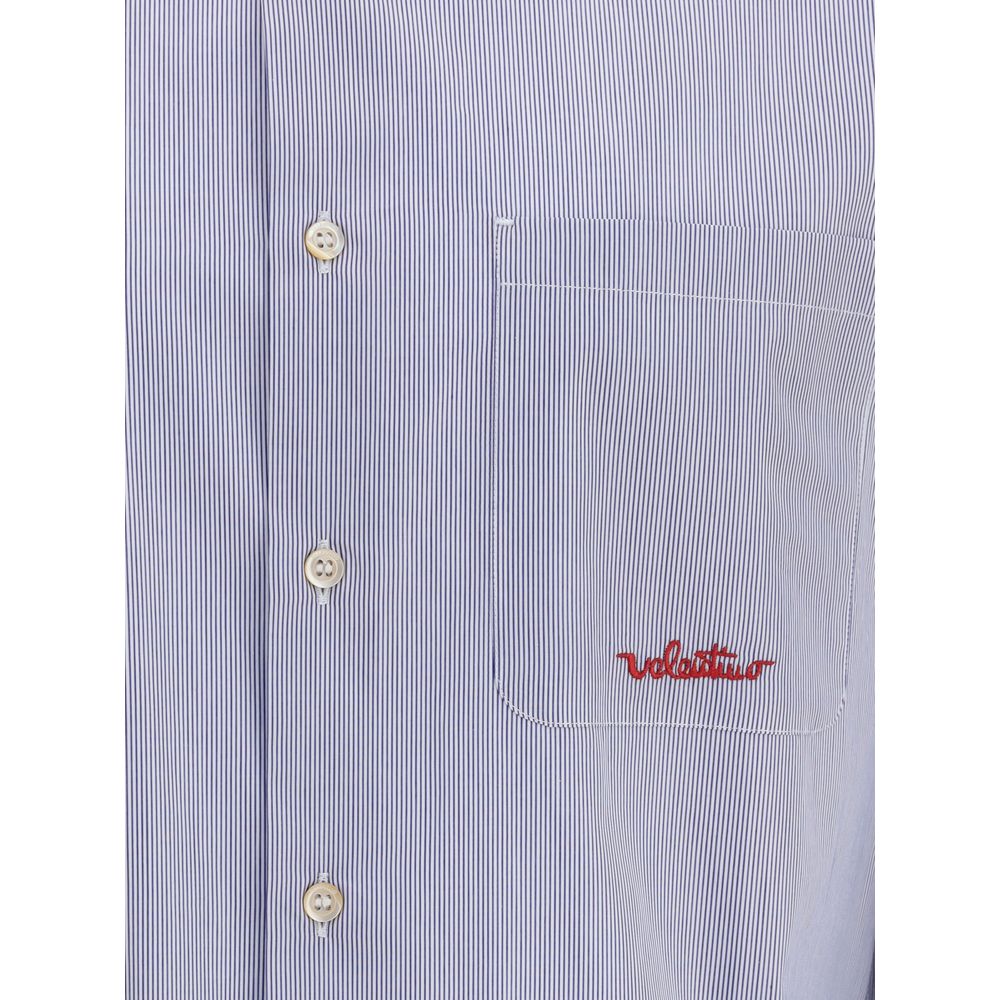 Blue Cotton Pattern Shirt