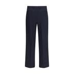 Blue Fleece Wool Dress Pants