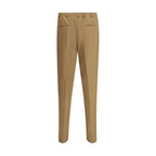 Brown Polyester Casual Pants