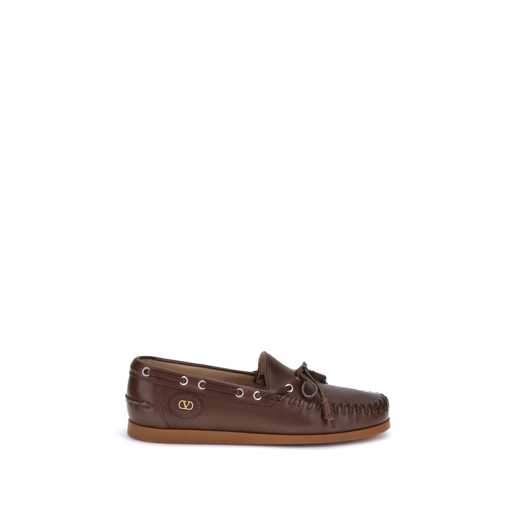Brown Calf Leather Bos Taurus Slip-On Loafers