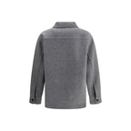 Gray Fleece Wool Coat