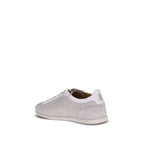 Gray Calf Leather Bos Taurus Low Top Sneakers