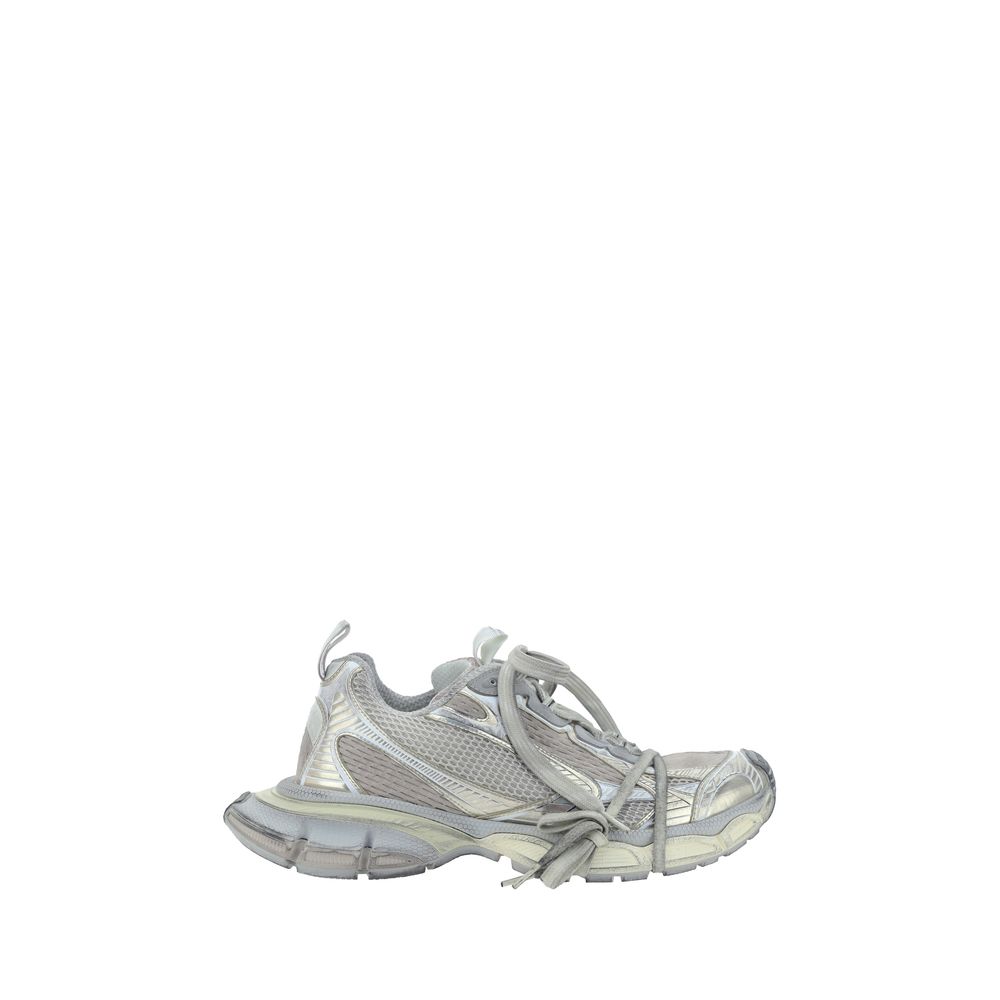 Gray Polyester Athletic Sneakers