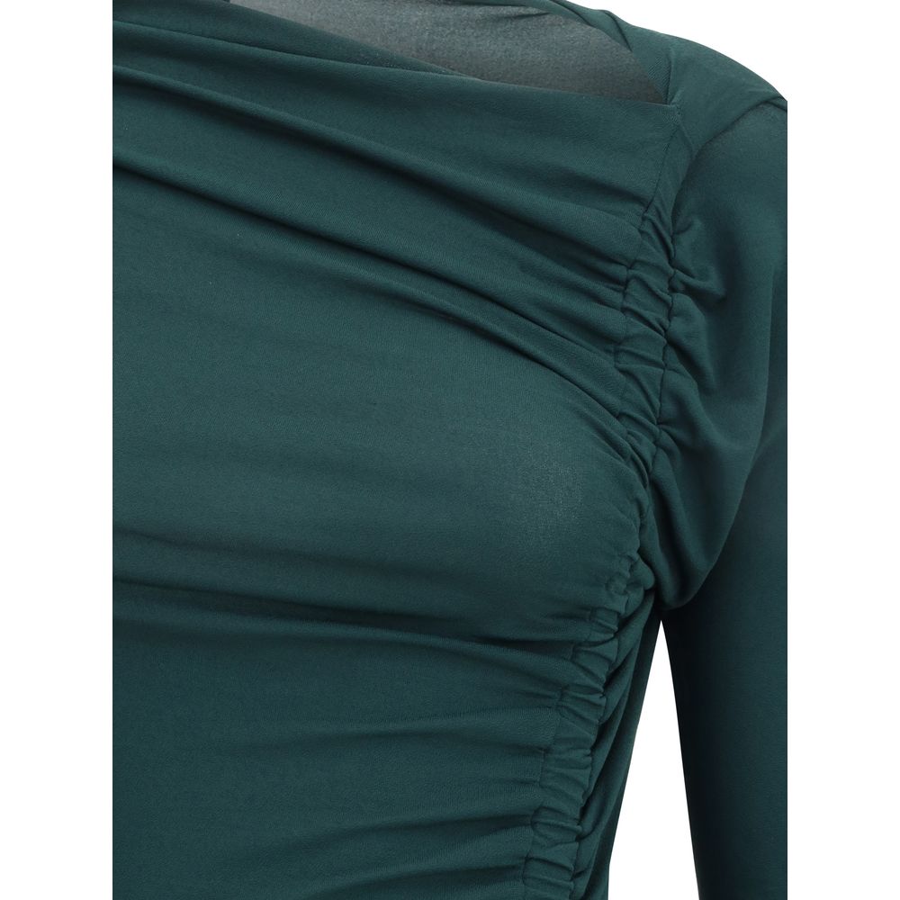 Green Viscose Casual Dress