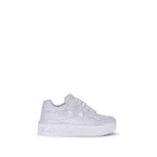White Calf Leather Bos Taurus Chunky Sneakers