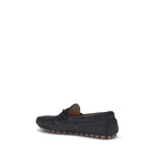 Black Rubber Slip-On Loafers