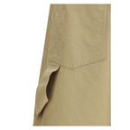 Beige Cotton Casual Pants
