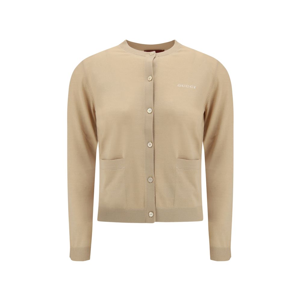 Beige Cashmere Cardigan