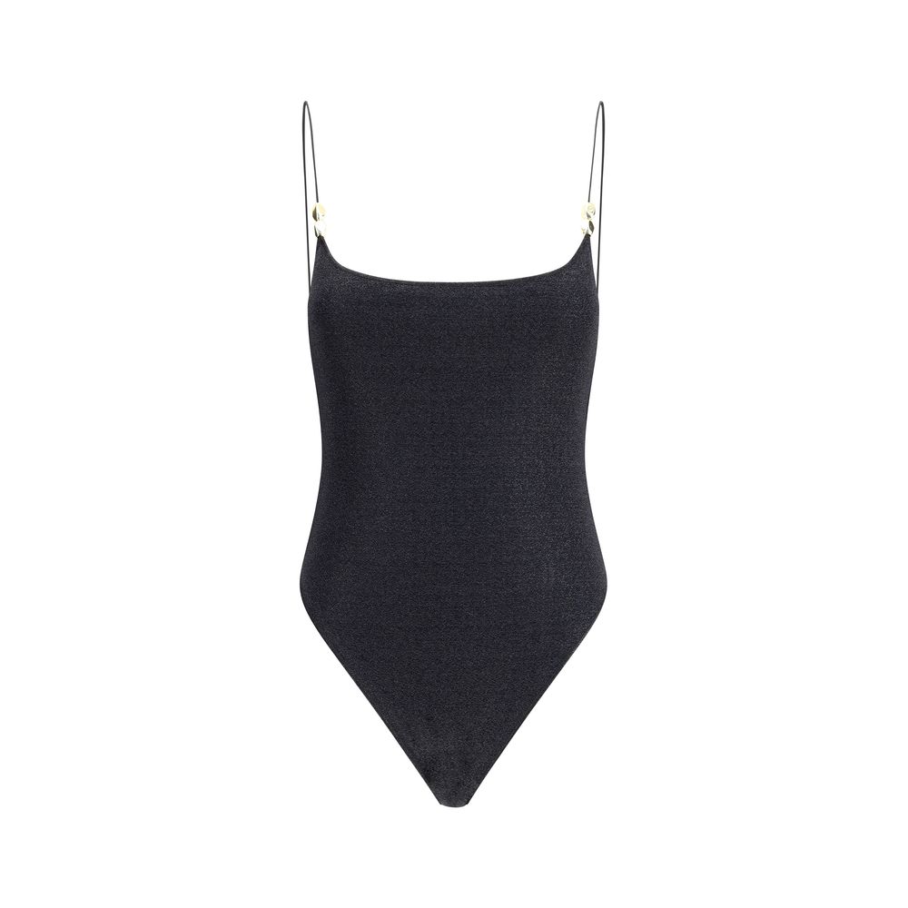 Black Polyamide One-Piece Swimsuit