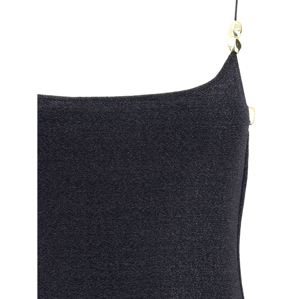 Black Polyamide One-Piece Swimsuit