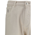 Cream Cotton Jeans Denim