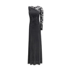 Black Polyester Casual Dress