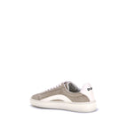Beige Calf Leather Bos Taurus Low Top Sneakers