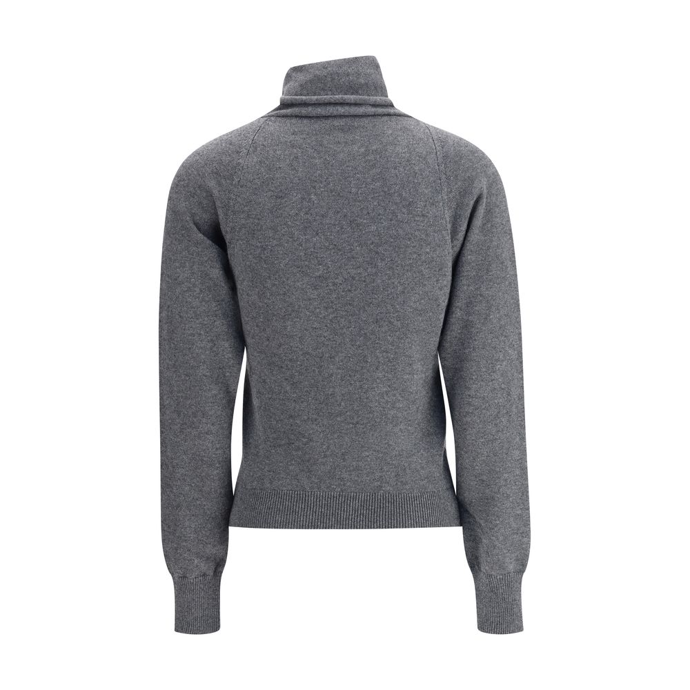 Gray Cashmere Turtleneck