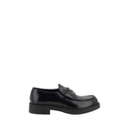 Black Rubber Platform Loafers