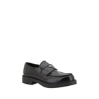 Black Rubber Platform Loafers