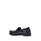 Black Calf Leather Bos Taurus Slip-On Loafers