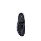 Black Calf Leather Bos Taurus Slip-On Loafers
