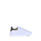 White Calf Leather Bos Taurus Platform Sneakers