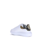 White Calf Leather Bos Taurus Platform Sneakers