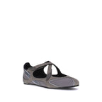 Gray Polyethylene Ballet Flats