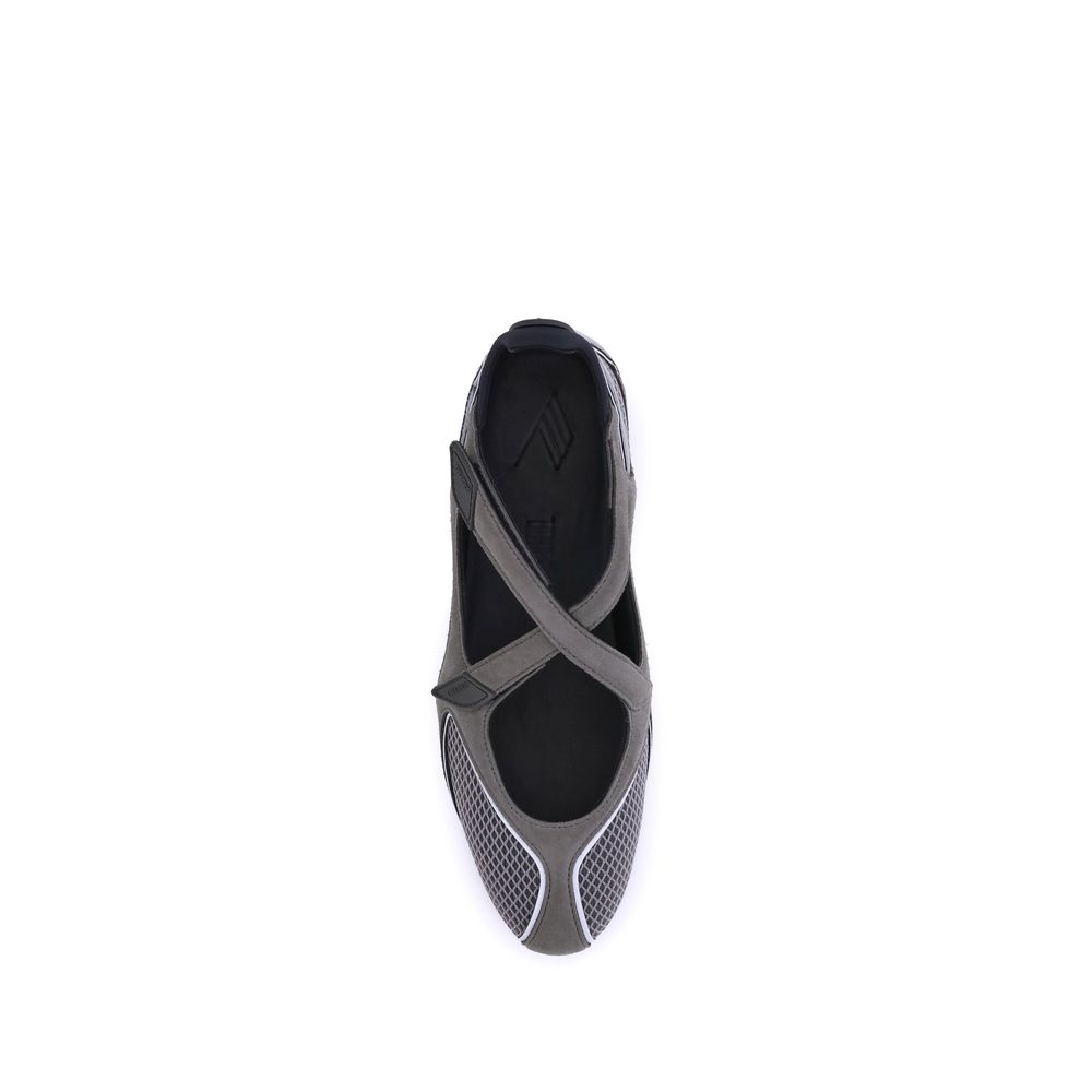 Gray Polyethylene Ballet Flats