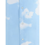 Light Blue Silk Pattern Shirt