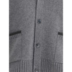 Gray Merino Wool Cardigan