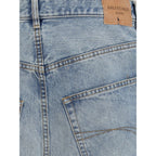 Light Blue Cotton Relaxed Fit Jeans