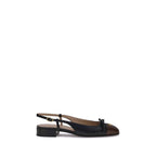 Black Goatskin Ballet Flats