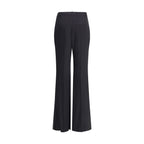 Black Viscose Flared Pants
