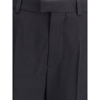 Black Viscose Flared Pants