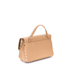 Beige Calf Leather Bos Taurus Handbag