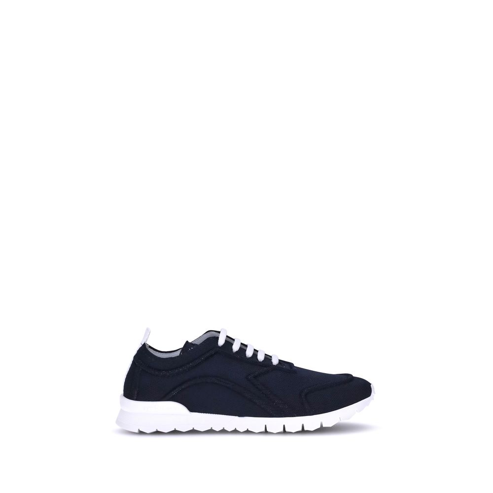 Black Cotton Athletic Sneakers