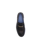 Black Calf Leather Bos Taurus Slip-On Loafers
