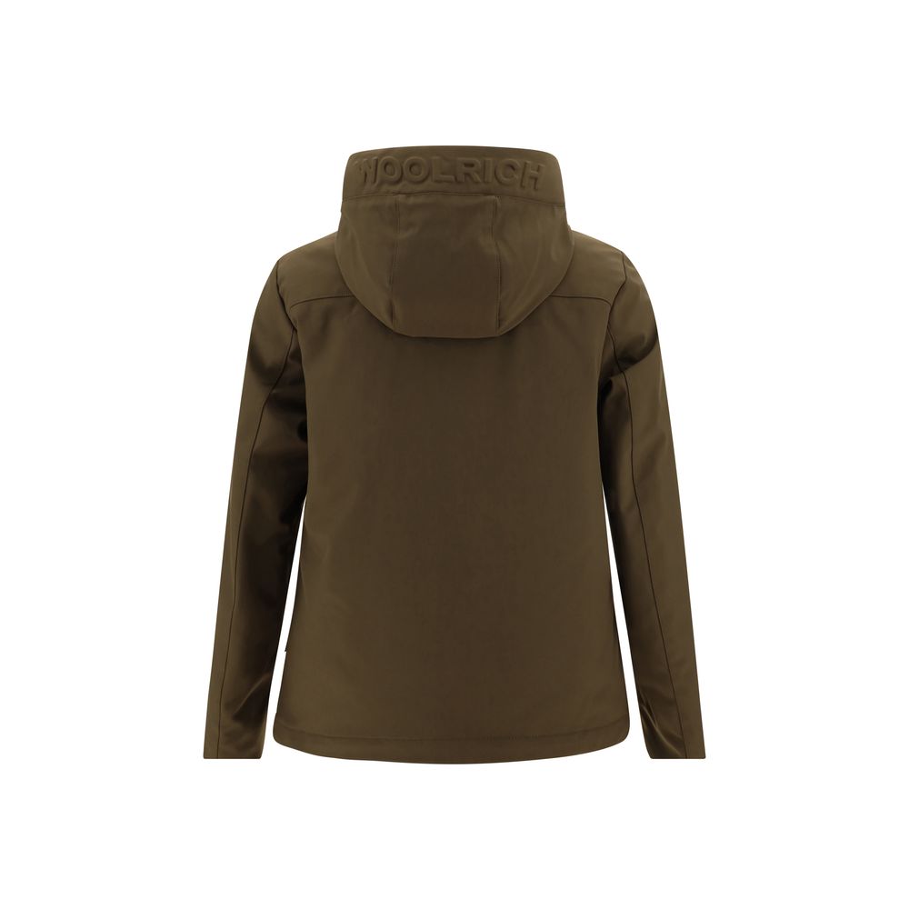 Green Polyester Shell Jacket