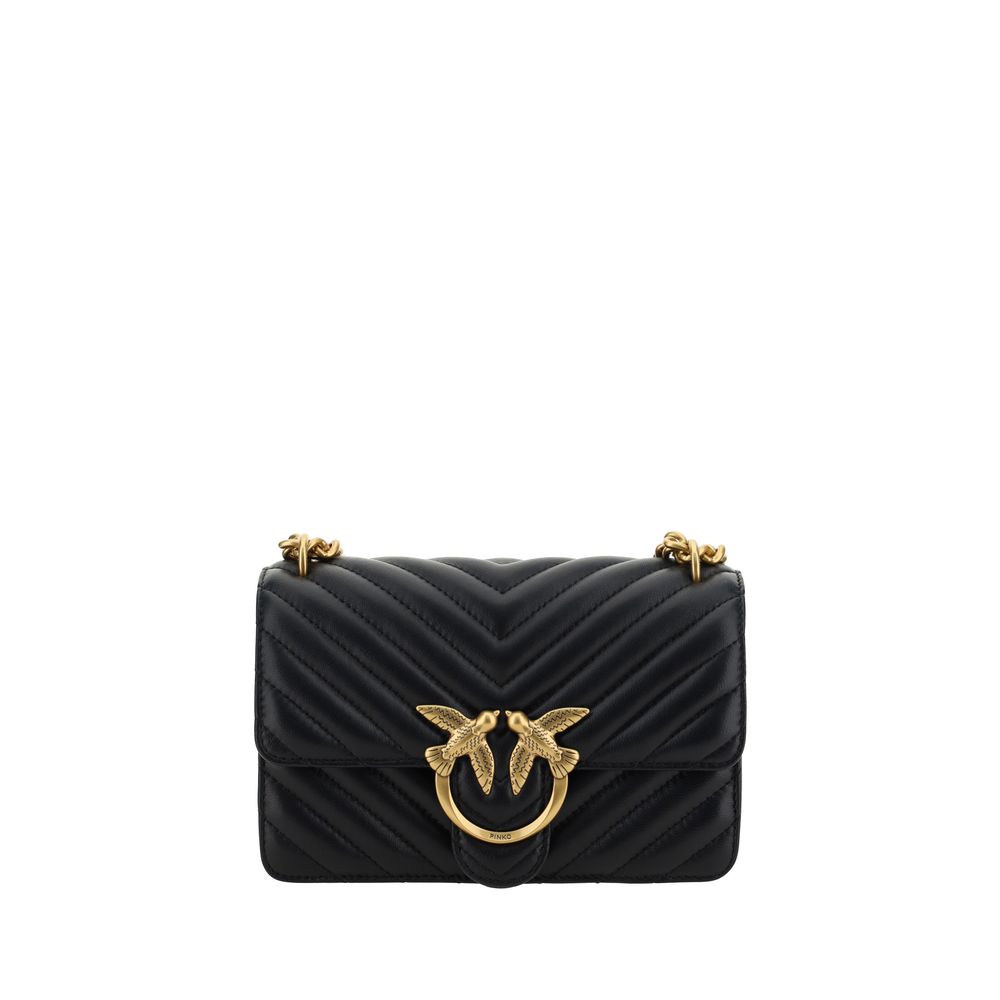 Sac à bandoulière en cuir de veau noir Bos Taurus