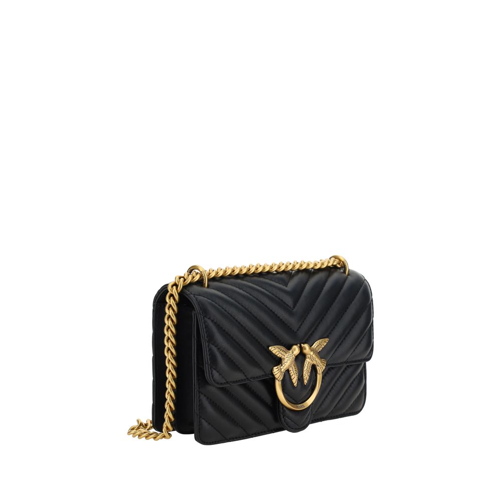 Sac à bandoulière en cuir de veau noir Bos Taurus