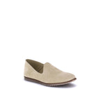 Beige Calf Leather Bos Taurus Slip-On Loafers