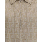 Beige Cotton Denim Jacket