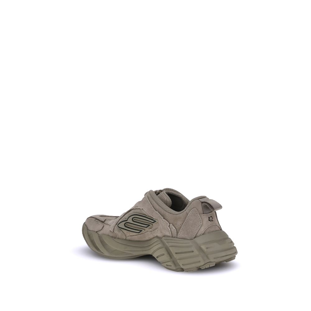 Beige Polyester Athletic Sneakers