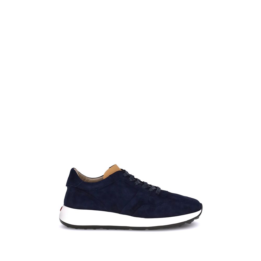 Blue Calf Leather Bos Taurus Low Top Sneakers