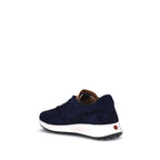 Blue Calf Leather Bos Taurus Low Top Sneakers