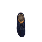Blue Calf Leather Bos Taurus Low Top Sneakers
