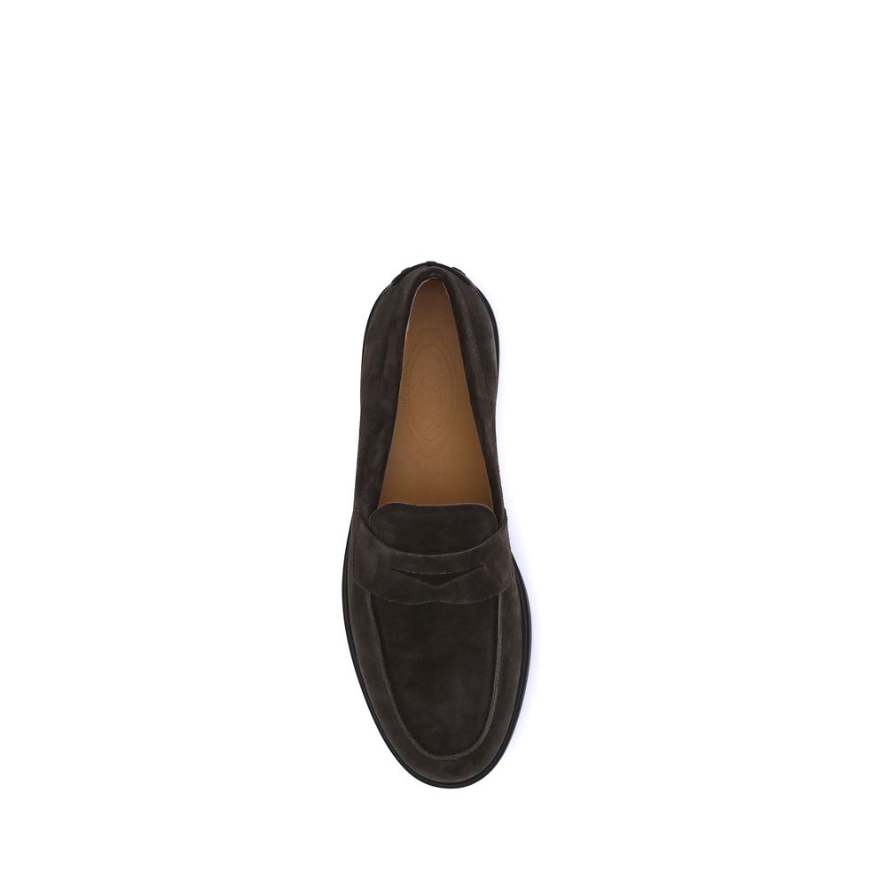 Brown Calf Leather Bos Taurus Slip-On Loafers