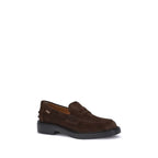 Brown Rubber Slip-On Loafers