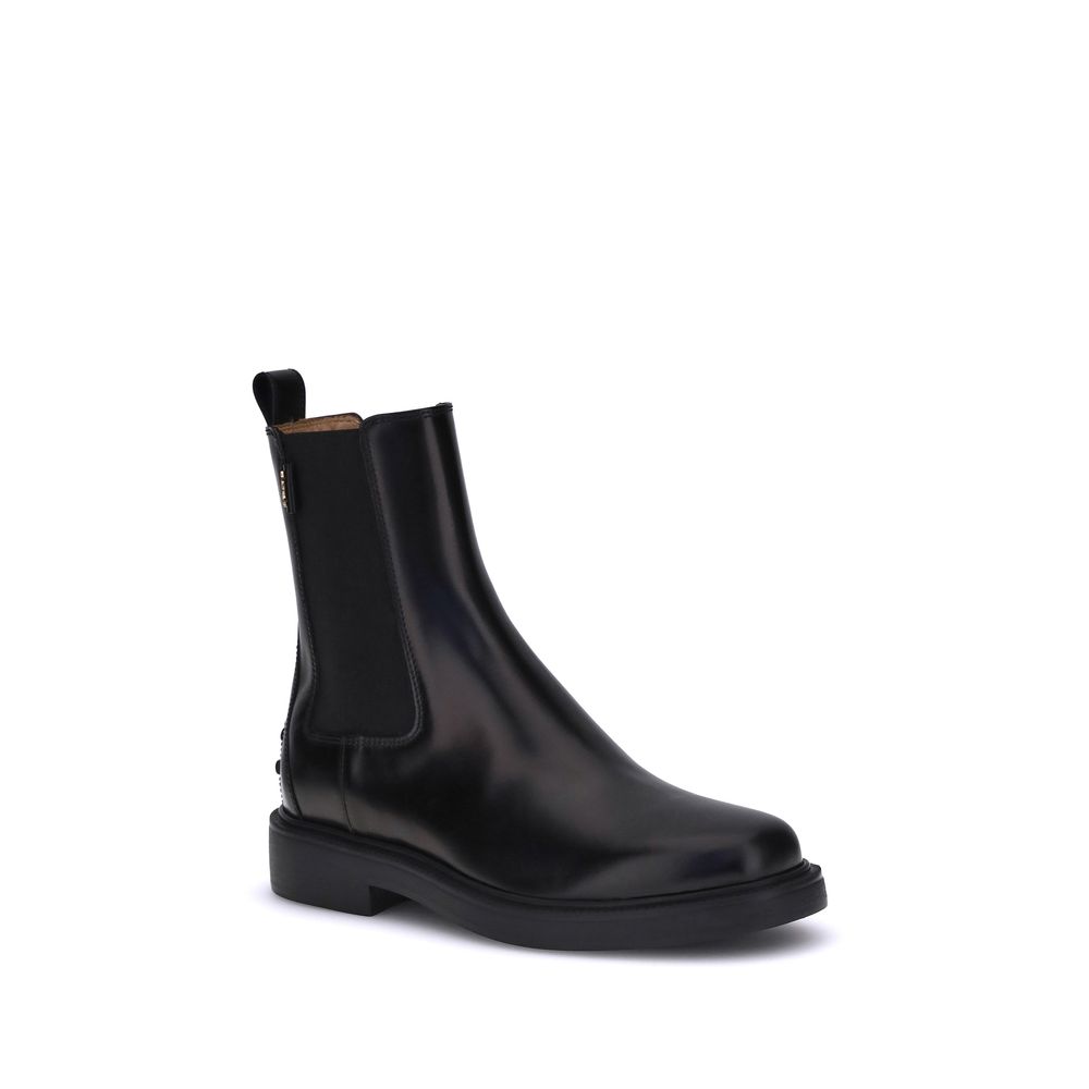 Black Calf Leather Bos Taurus Chelsea Boots