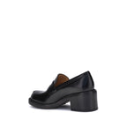 Black Calf Leather Bos Taurus Platform Loafers
